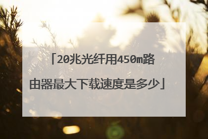 20兆光纤用450m路由器最大下载速度是多少
