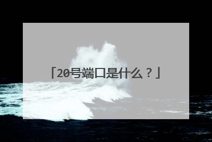 20号端口是什么？