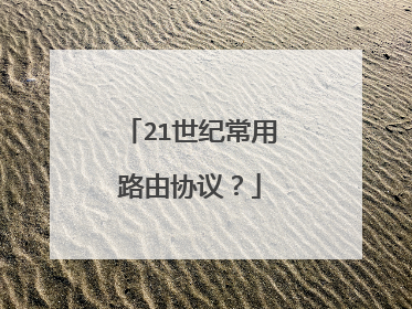 21世纪常用路由协议?