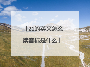 21的英文怎么读音标是什么