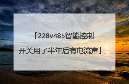220v485智能控制开关用了半年后有电流声