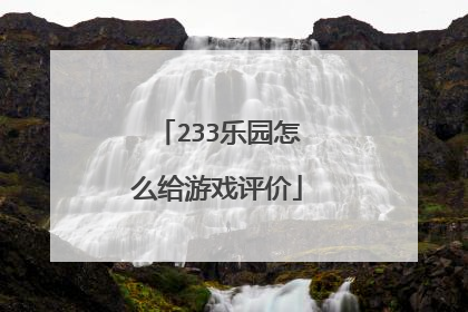 233乐园怎么给游戏评价