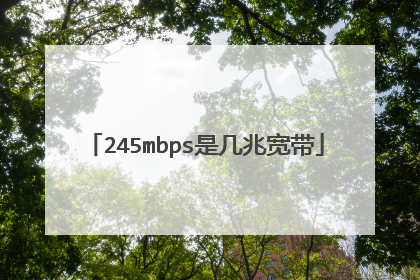 245mbps是几兆宽带