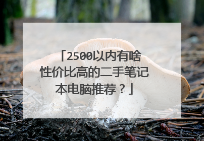 2500以内有啥性价比高的二手笔记本电脑推荐?