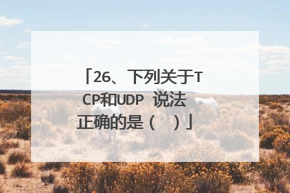 26、下列关于TCP和UDP 说法正确的是（ ）
