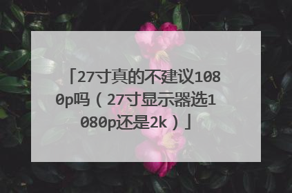 27寸真的不建议1080p吗(27寸显示器选1080p还是2k)