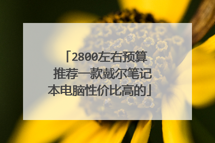 2800左右预算 推荐一款戴尔笔记本电脑性价比高的