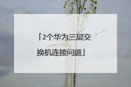 2个华为三层交换机连接问题