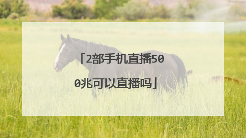 2部手机直播500兆可以直播吗