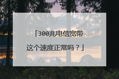 300兆电信宽带这个速度正常吗?