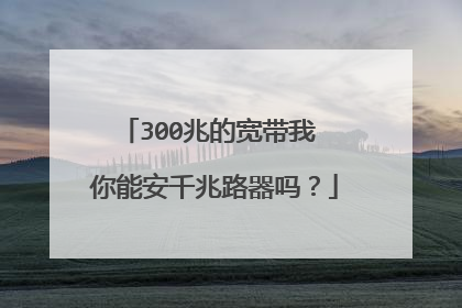 300兆的宽带我 你能安千兆路器吗?