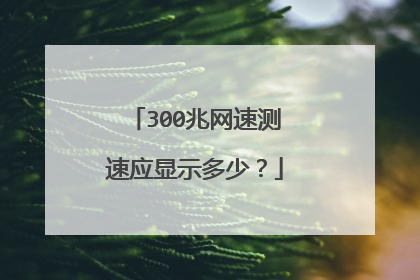 300兆网速测速应显示多少?