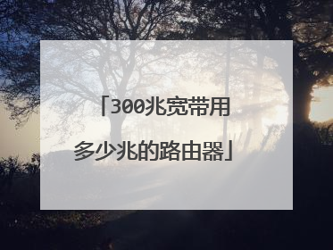300兆宽带用多少兆的路由器