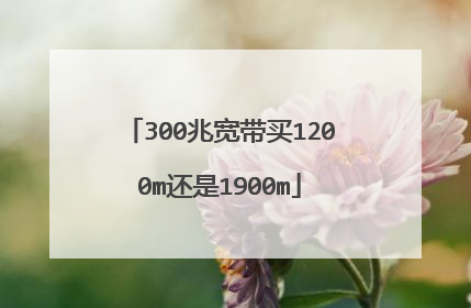 300兆宽带买1200m还是1900m