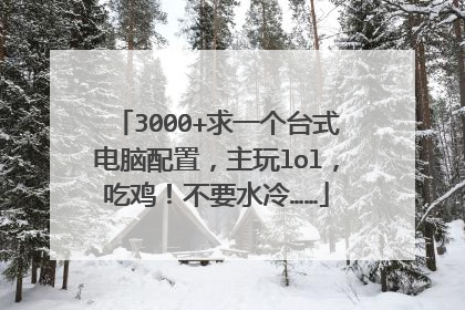 3000+求一个台式电脑配置,主玩lol,吃鸡!不要水冷……