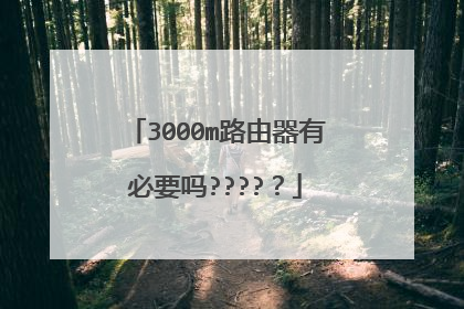 3000m路由器有必要吗?????