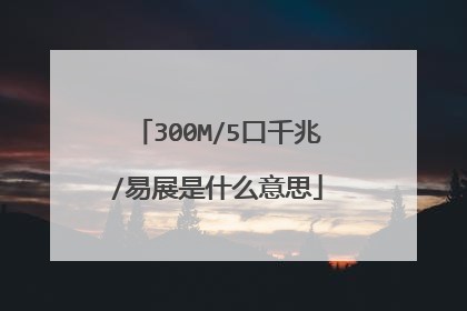 300M/5口千兆/易展是什么意思