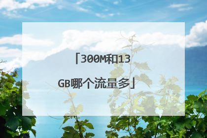 300M和13GB哪个流量多