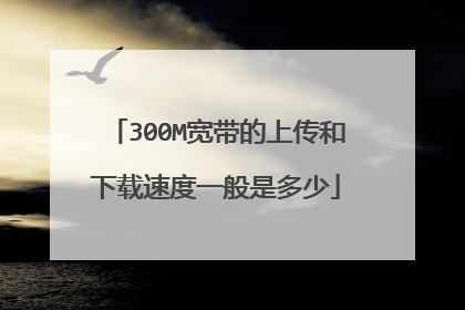 300M宽带的上传和下载速度一般是多少
