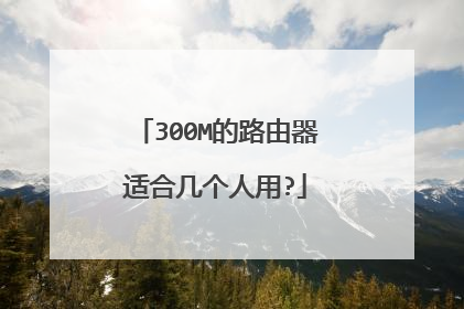 300M的路由器适合几个人用?