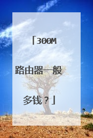 300M路由器一般多钱？