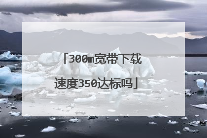 300m宽带下载速度350达标吗