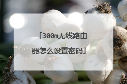 300m无线路由器怎么设置密码