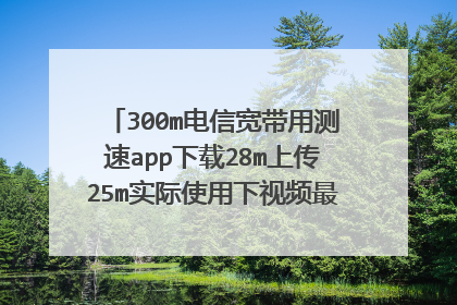 300m电信宽带用测速app下载28m上传25m实际使用下视频最高4m安装应用下载最高9m算正常吗？