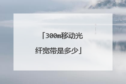 300m移动光纤宽带是多少