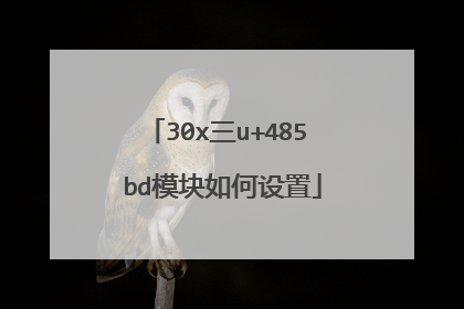 30x三u+485 bd模块如何设置