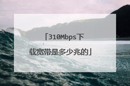 310Mbps下载宽带是多少兆的