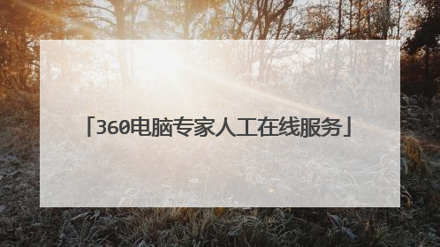 360电脑专家人工在线服务