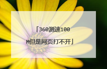360测速100M但是网页打不开
