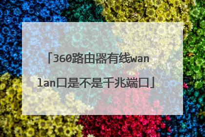360路由器有线wan lan口是不是千兆端口