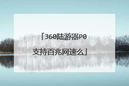 360陆游器P0支持百兆网速么