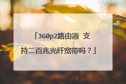 360p2路由器 支持二百兆光纤宽带吗?