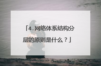 4.网络体系结构分层的原则是什么?