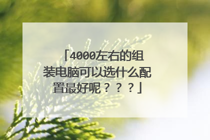 4000左右的组装电脑可以选什么配置最好呢???