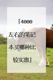 4000左右的笔记本买哪种比较实惠