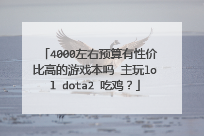 4000左右预算有性价比高的游戏本吗 主玩lol dota2 吃鸡?