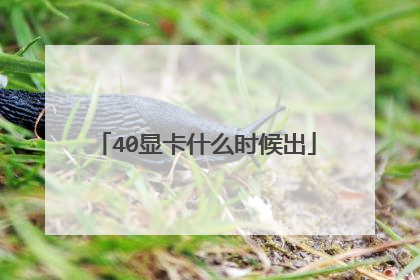 40显卡什么时候出