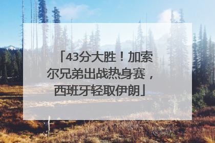 43分大胜！加索尔兄弟出战热身赛，西班牙轻取伊朗