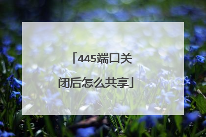 445端口关闭后怎么共享