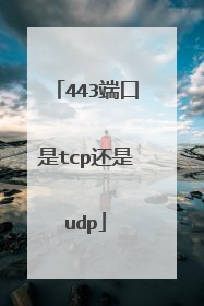 443端口是tcp还是udp