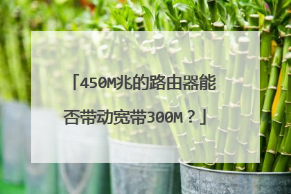 450M兆的路由器能否带动宽带300M？