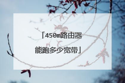 450m路由器能跑多少宽带