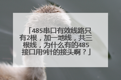 485串口有效线路只有2根，加一地线，共三根线，为什么有的485接口用9针的接头啊？