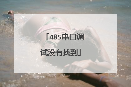 485串口调试没有找到