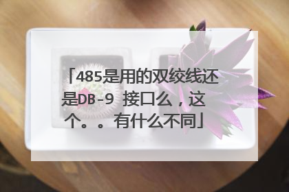 485是用的双绞线还是DB-9 接口么,这个。。有什么不同