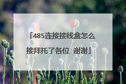 485连接接线盒怎么接拜托了各位 谢谢